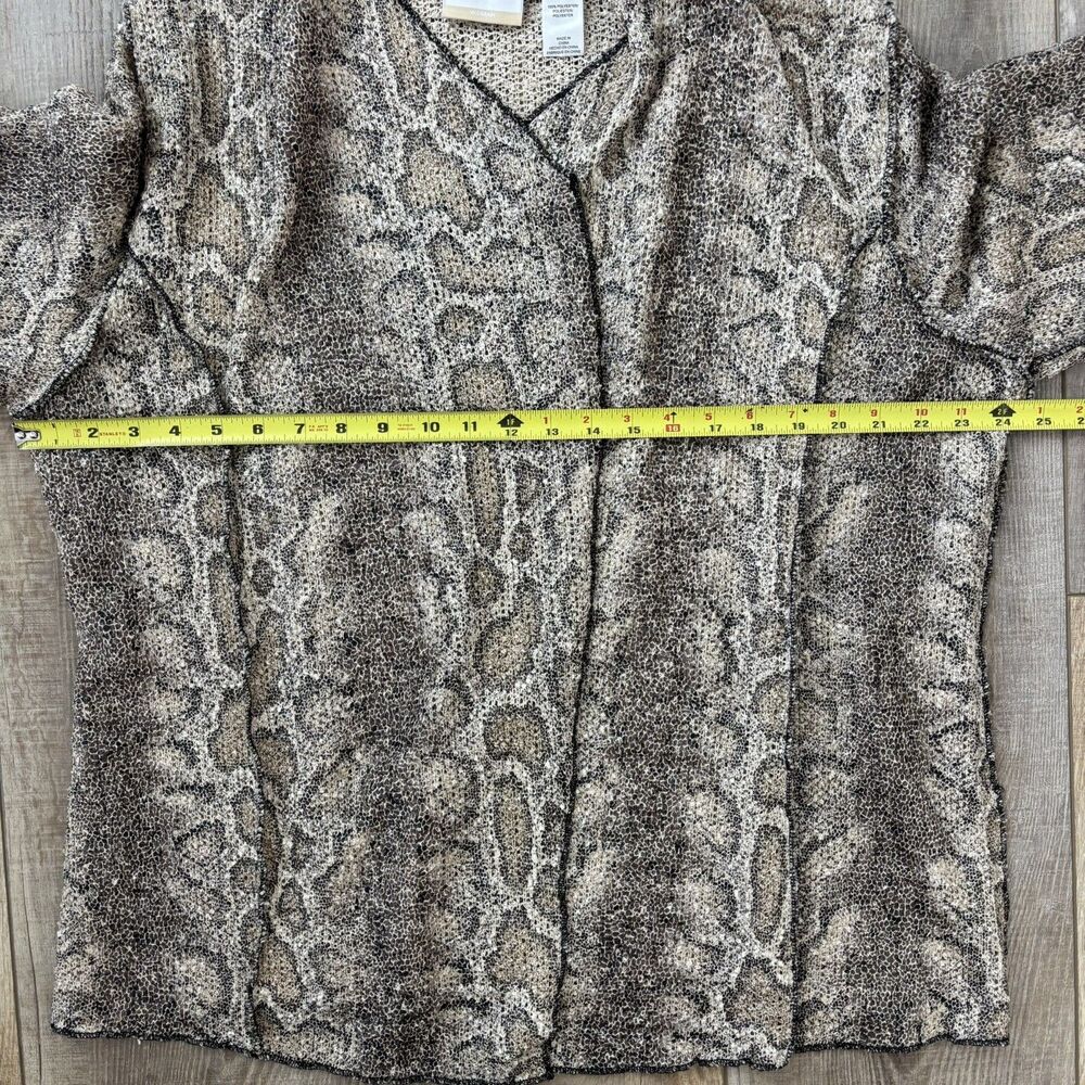 Alfred Dunner Womens Open Front Cardigan Size 1X Sparkle 3/4 Sleeves Lightweight - Picture 8 of 10